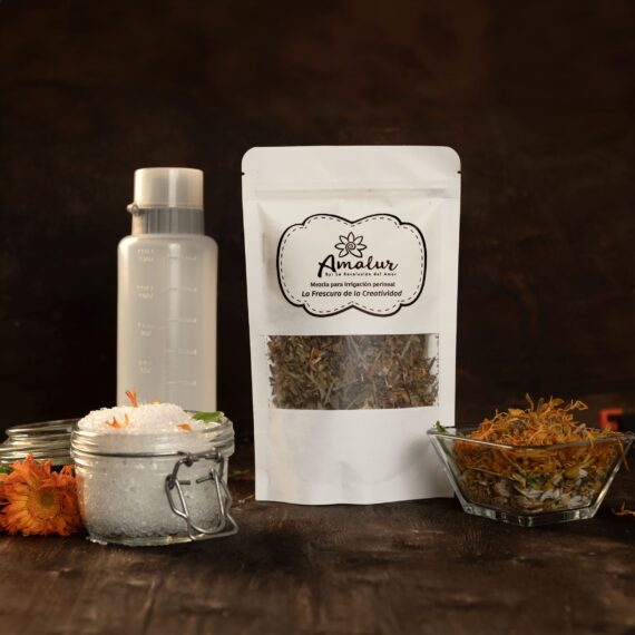 Mezcla para irrigación perineal. Ayuda a desinflamar, desinfectar y cicatrizar en caso de rasgado o episiotomía.